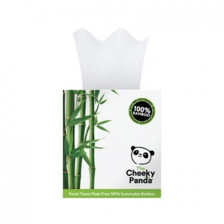 THE CHEEKY PANDA 100% Bambusowe Chusteczki do twarzy (uniwersalne) pudełko kostka